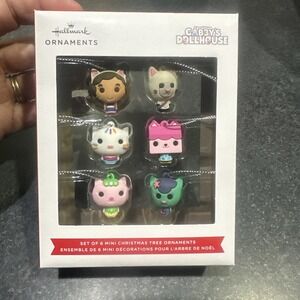 2023 Hallmark Christmas ornament Gabby's Dollhouse 6 Mini Ornaments NIB